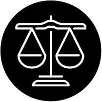 Scales of justice icon.