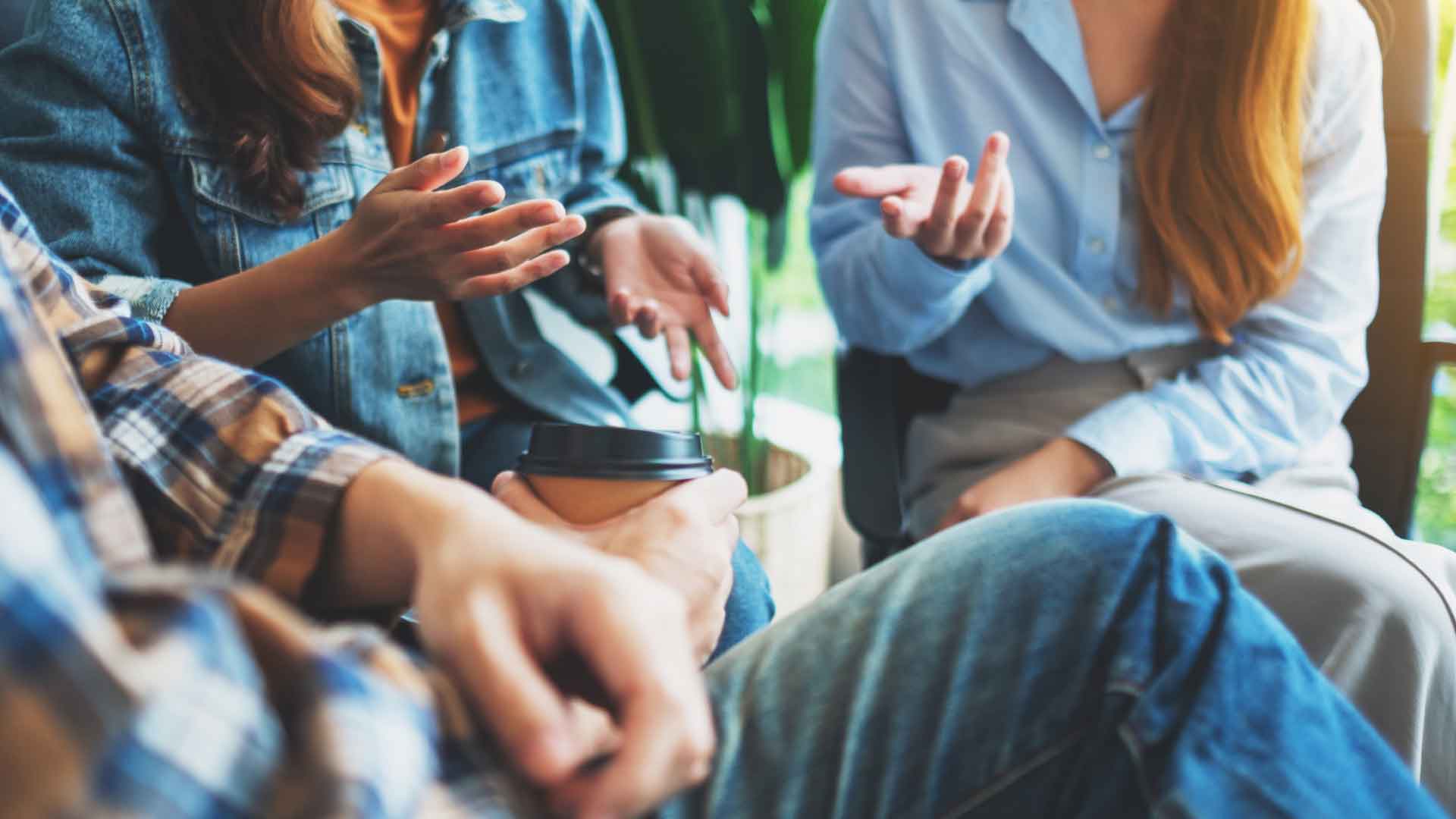 Young people chatting