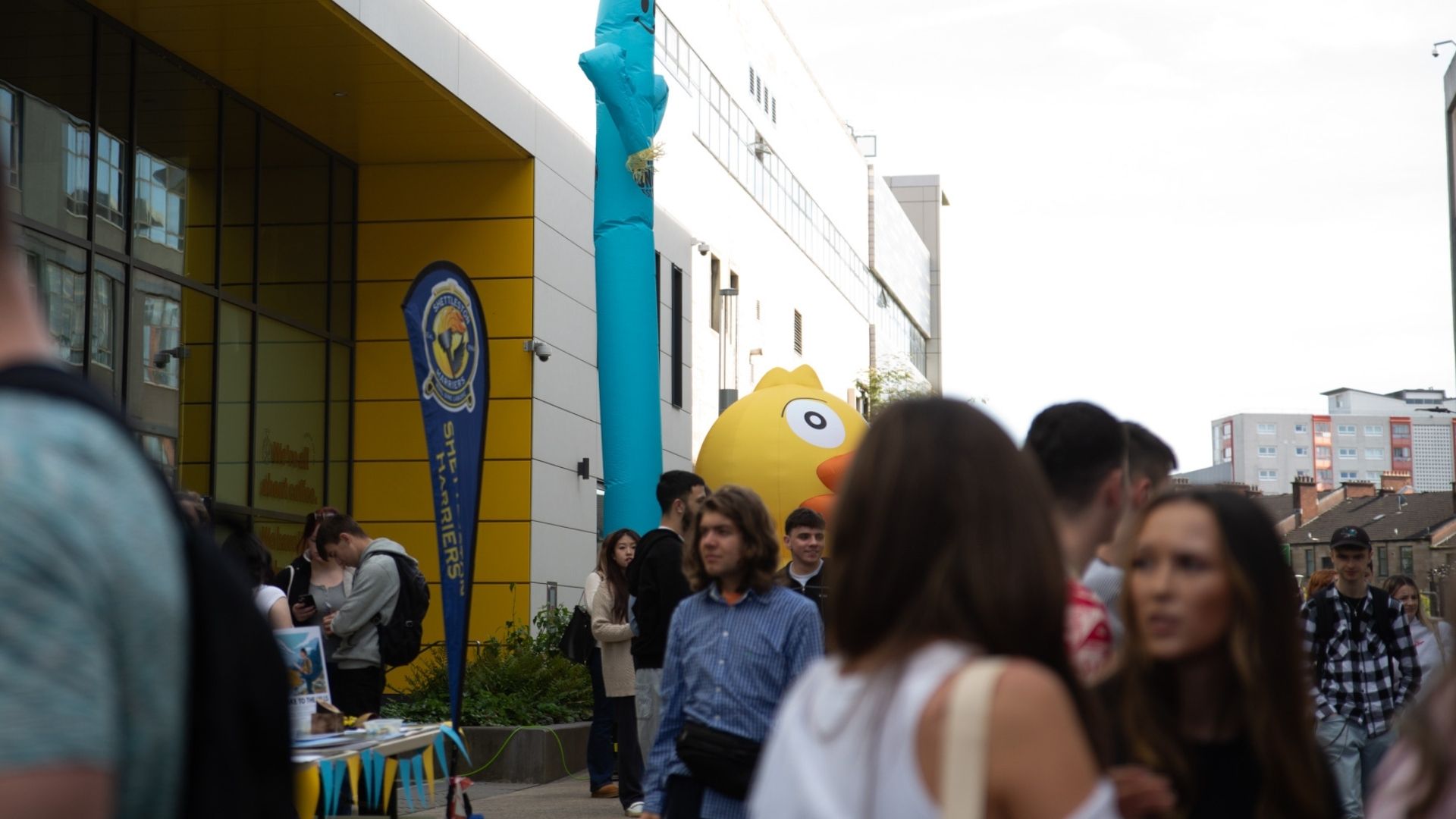 Student outside on Richmond Street