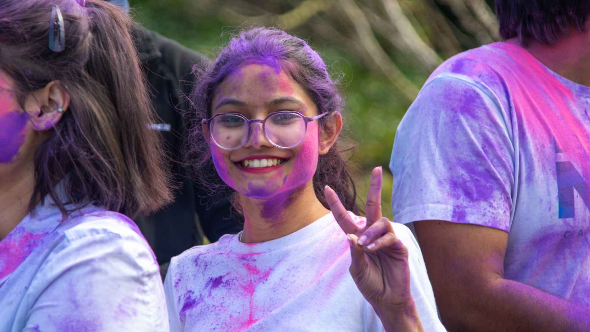 Student at event smiling