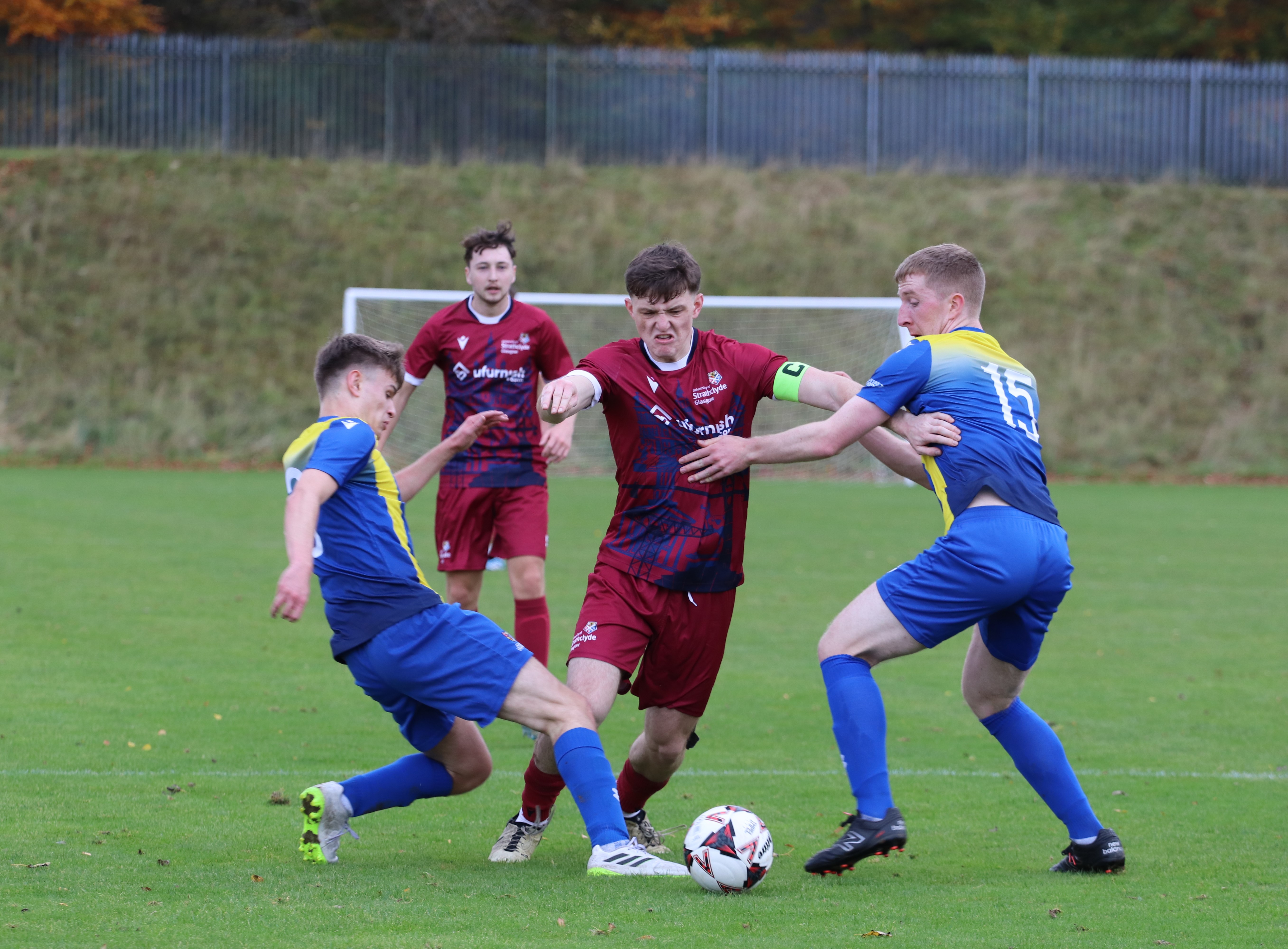 Person running with ball at basketball game