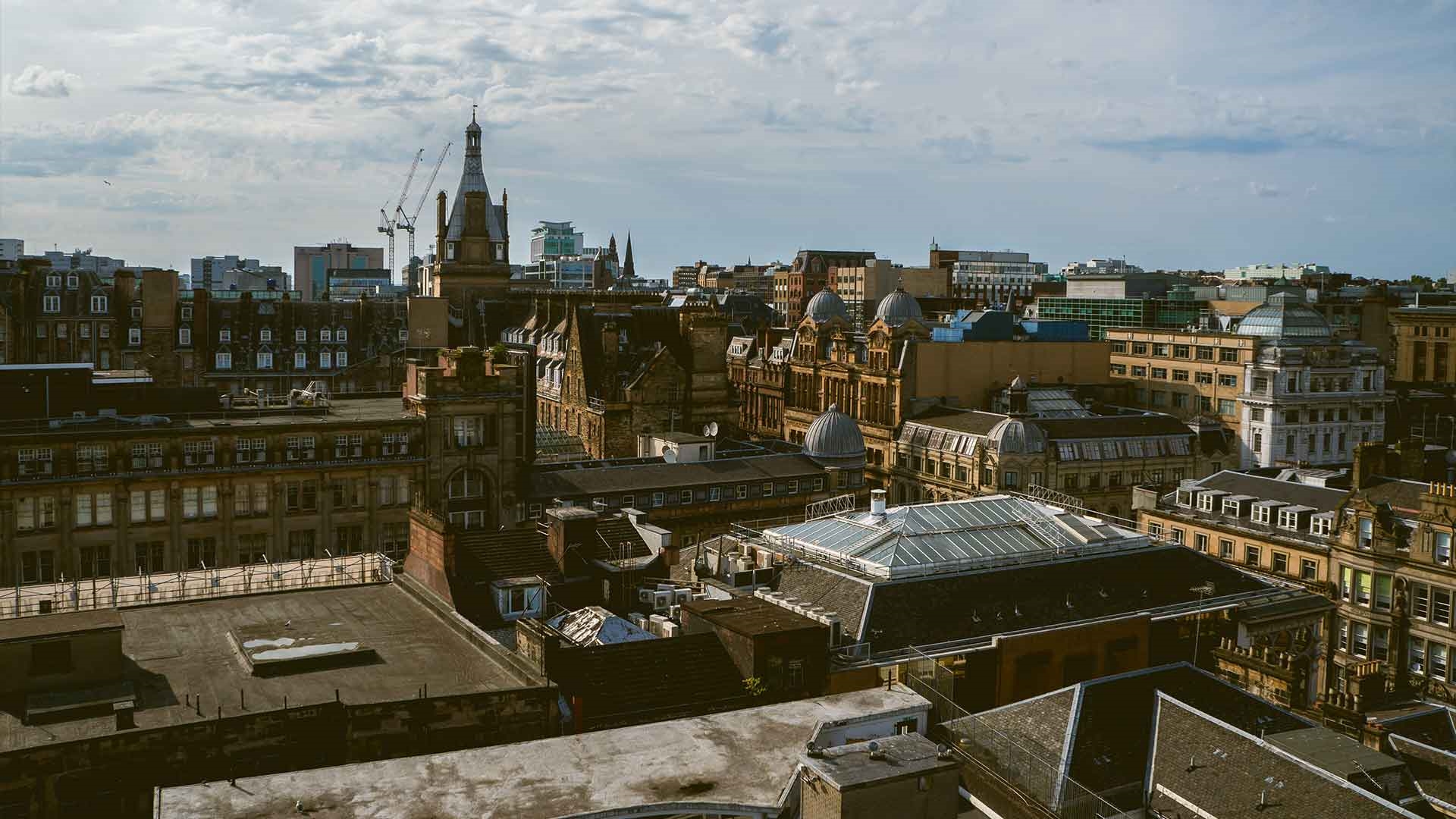 A view over Glasgow rooftops