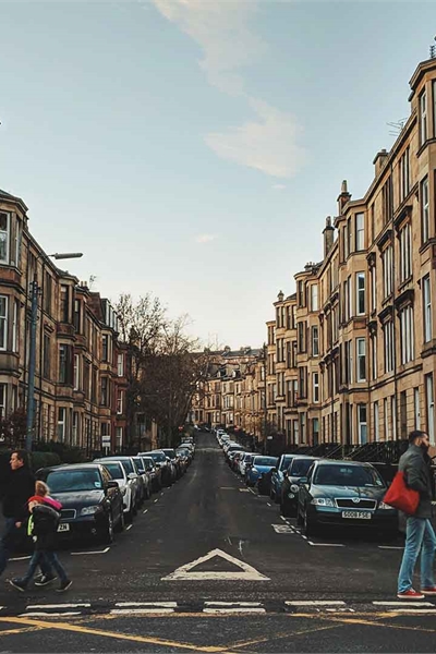 A row of houses in Glasgow