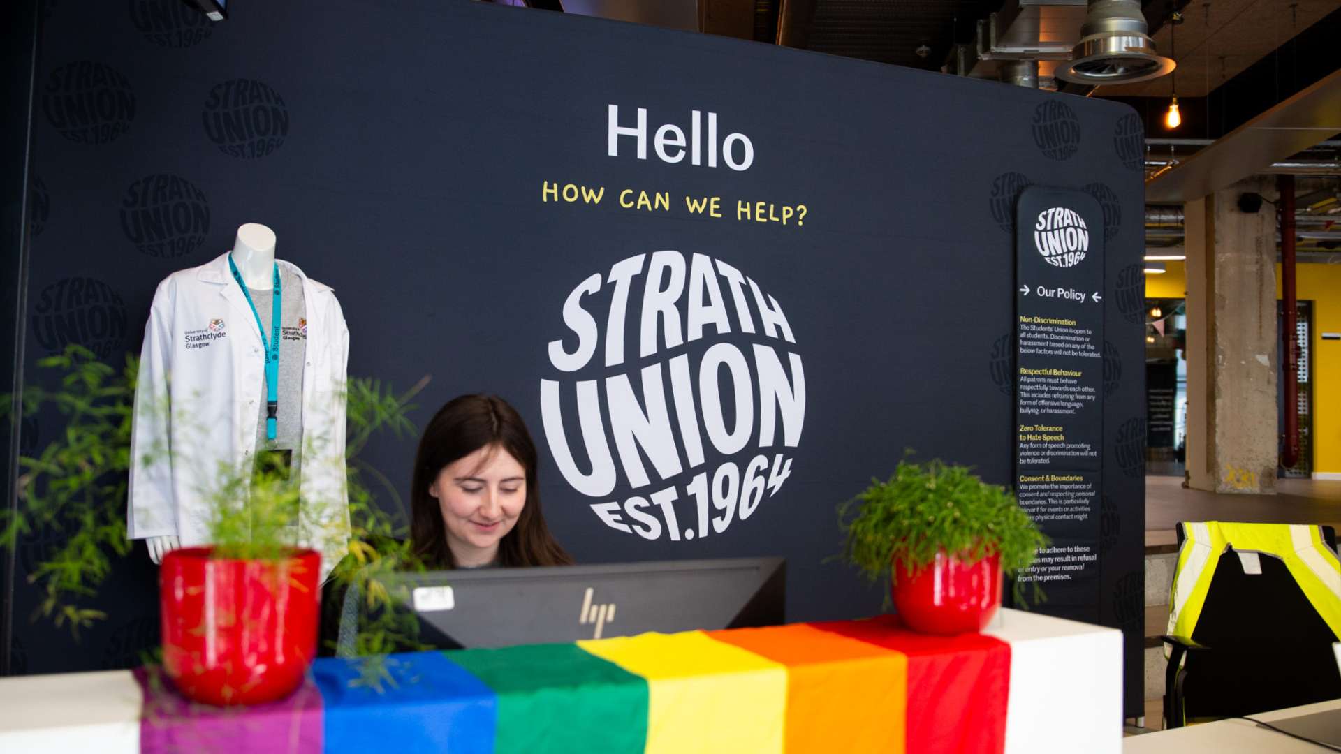 Staff at Welcome Desk working