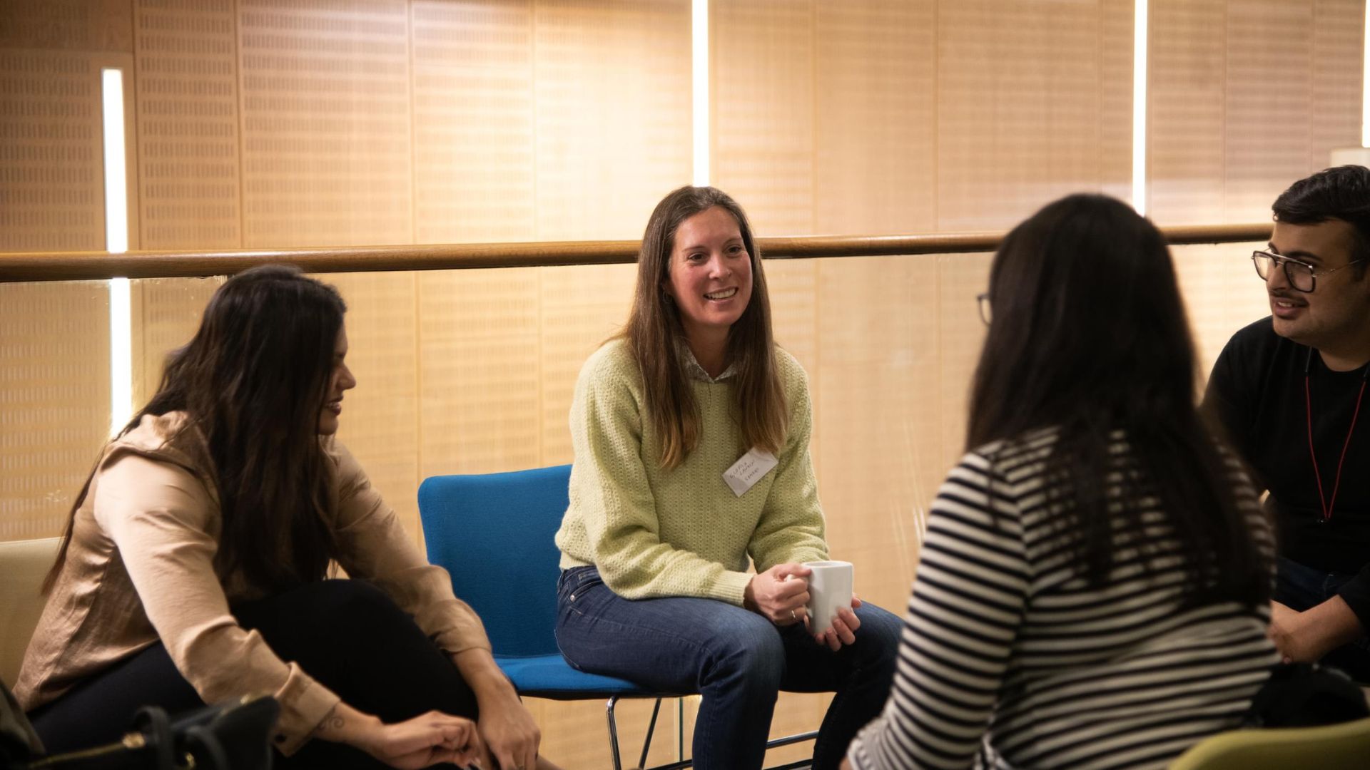 Group of students chatting.