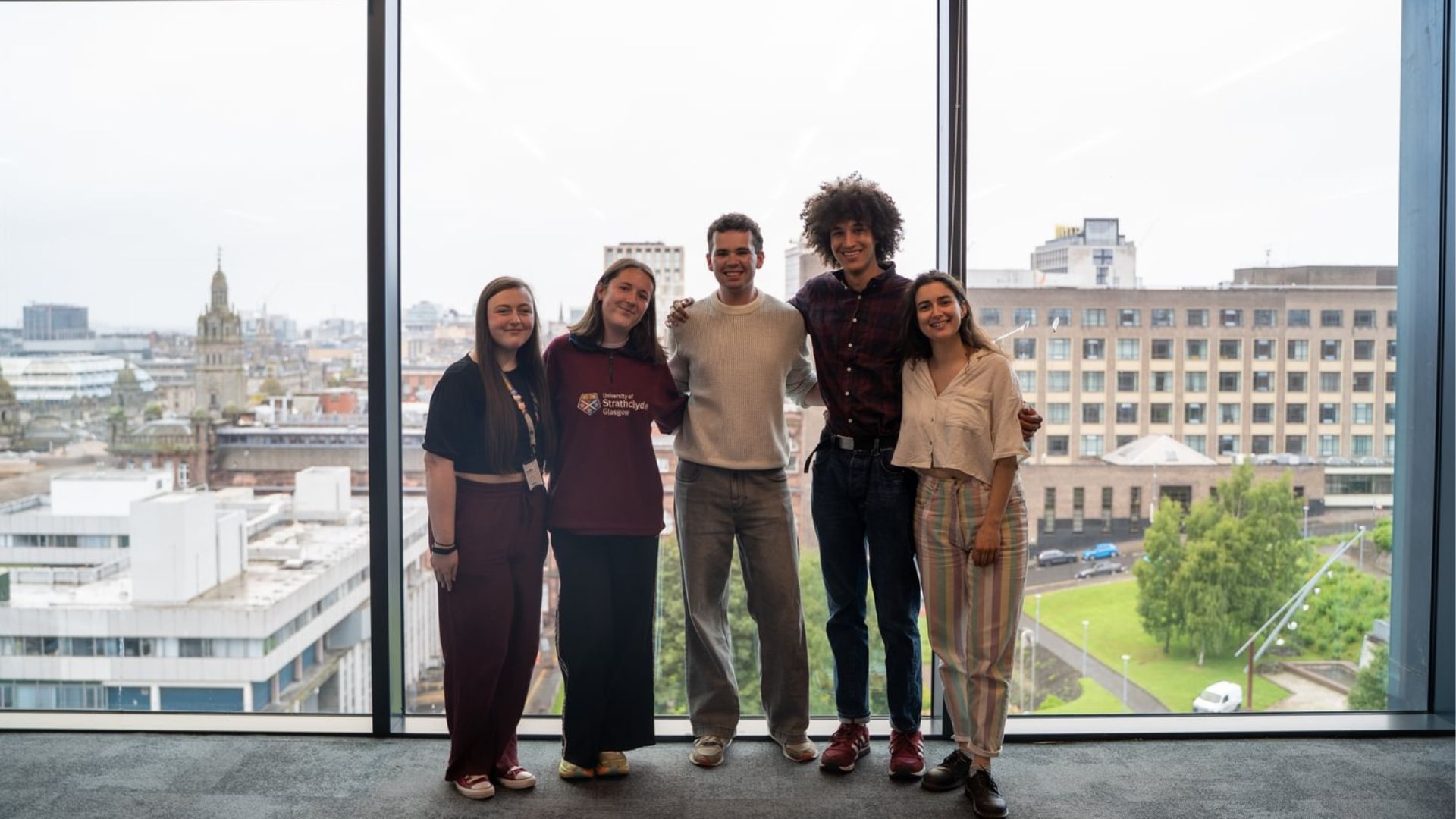 Strathclyde student officers smiling at the camera