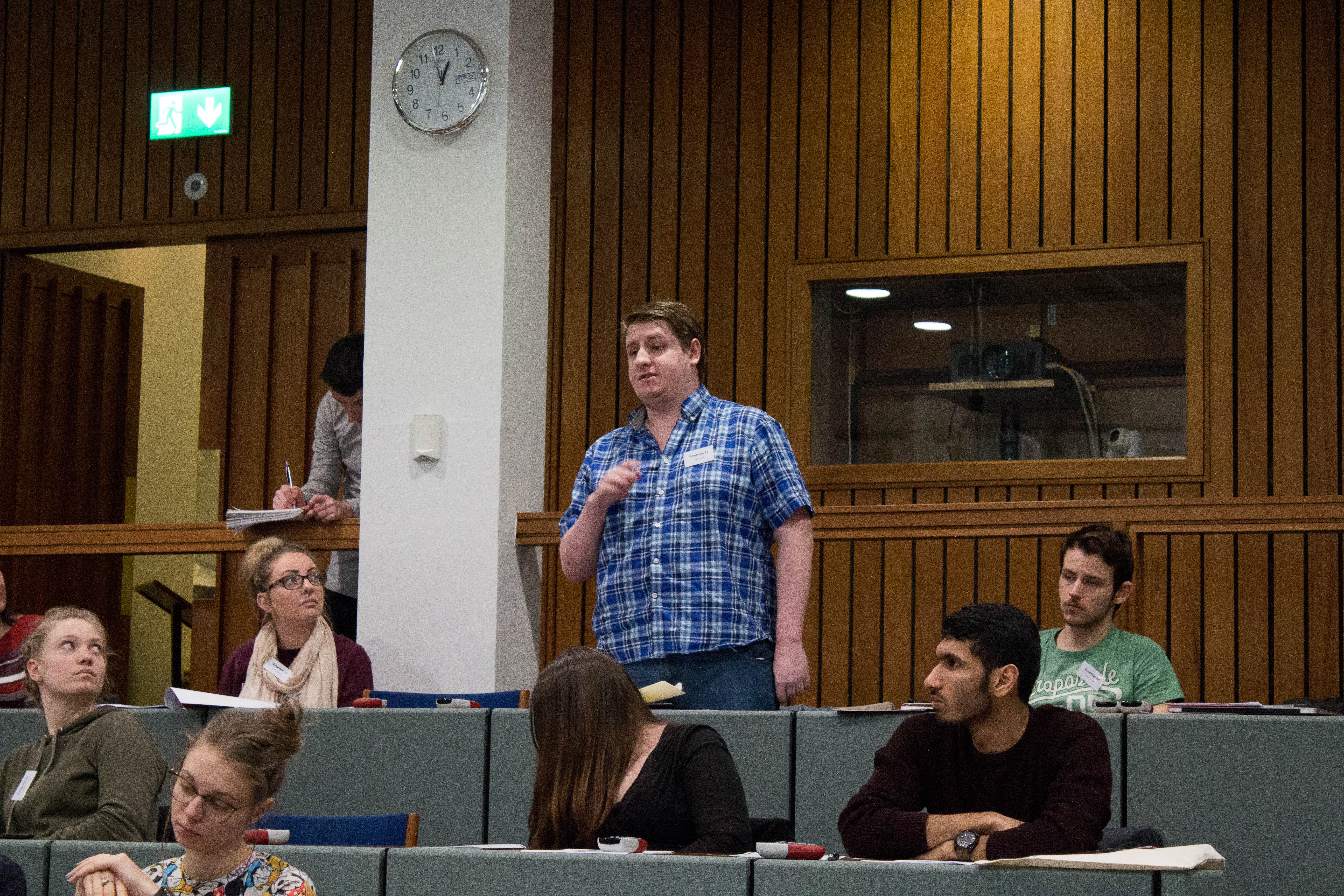 Student speaking at Student Congress 2016-2017