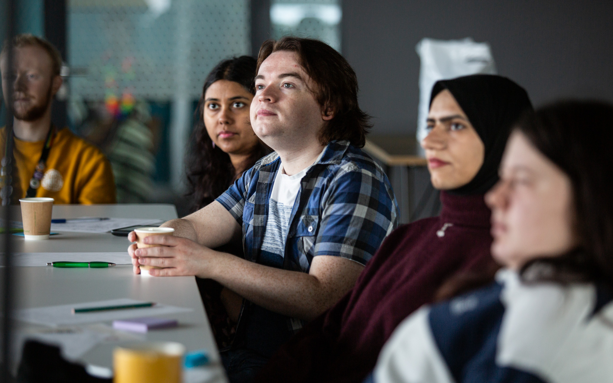 Students listening to presentation at Skills and Development Day