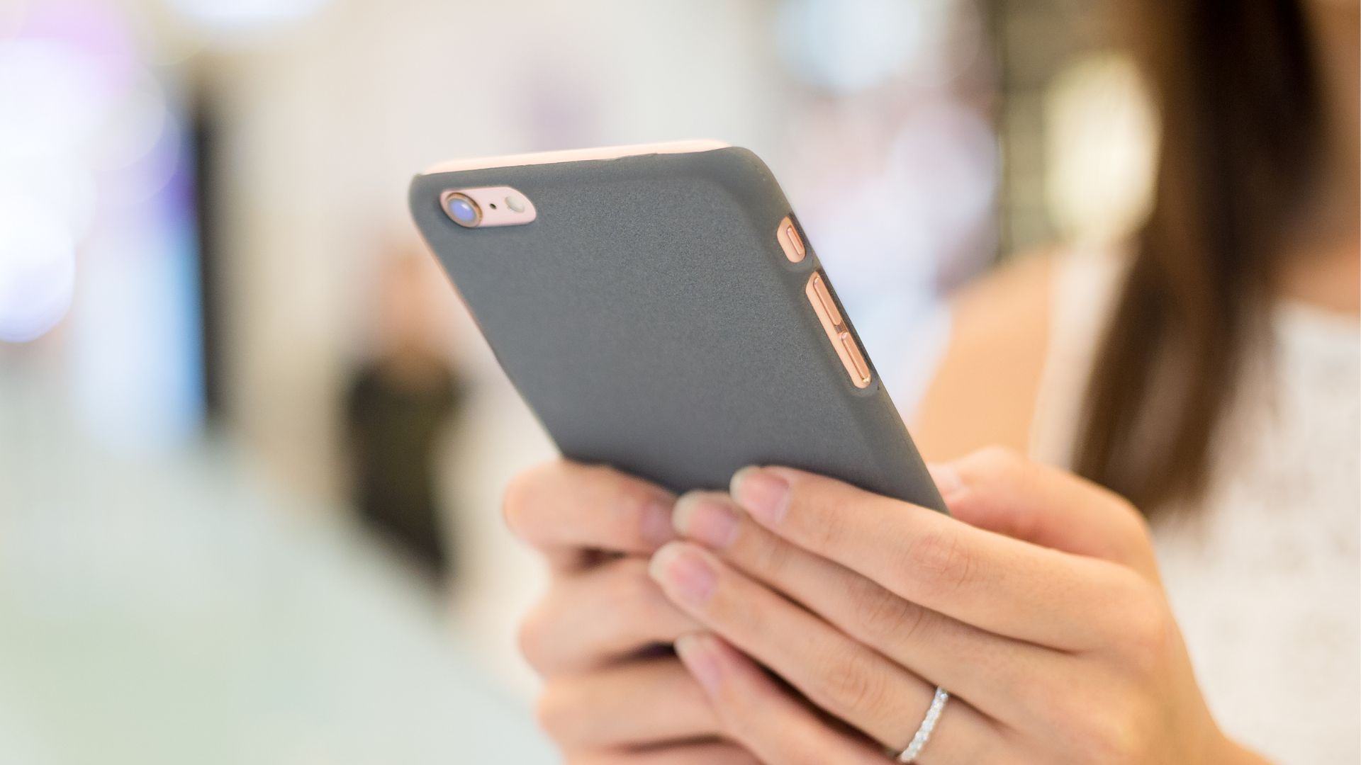 Person holding phone